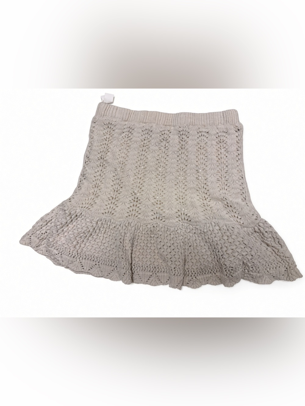 Free People Light Gray Cable Knit Poncho